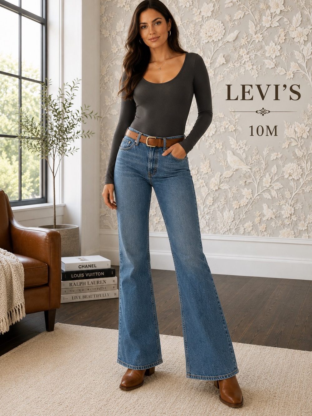 Levi’s 550 Relaxed Bootcut Jeans Women’s 10M Medium Wash Stretch
